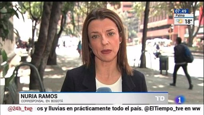 La corresponsal de RTVE en Colombia, Nuruia Ramos
