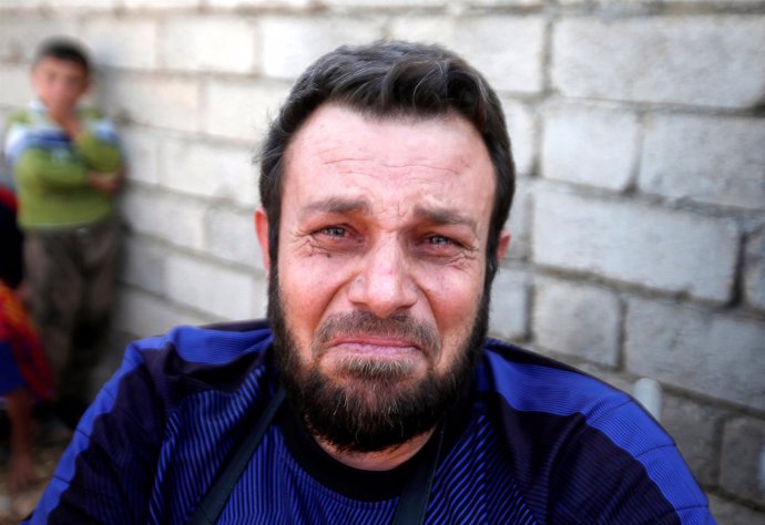 Abbas Alí, un hombre iraquí que huye de Mosul 