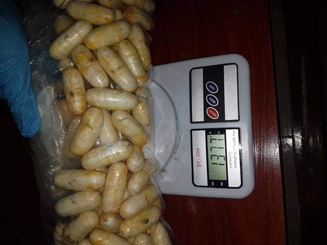 Incautación de bolsas de cocaína Policía Nacional