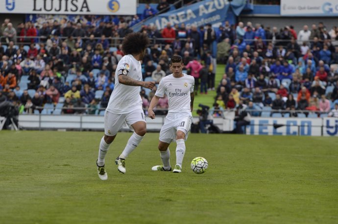James Rodriguez y Marcelo en el Getafe C.F. S.A.D. - Real Madrid C.F. 