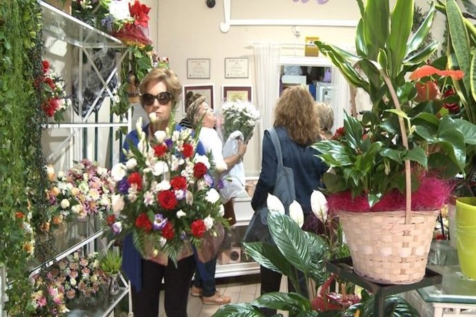 Floristería en el Día de los Difuntos