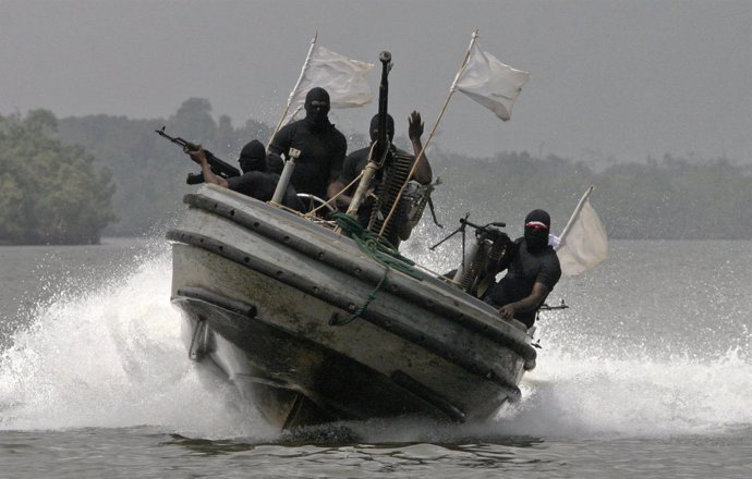 Guerrilleros nigerianos en el Delta del Níger, en Nigeria