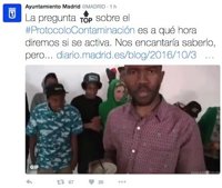 Críticas al Ayuntamiento de Madrid por su gestión en Twitter sobre el protocolo de contaminación