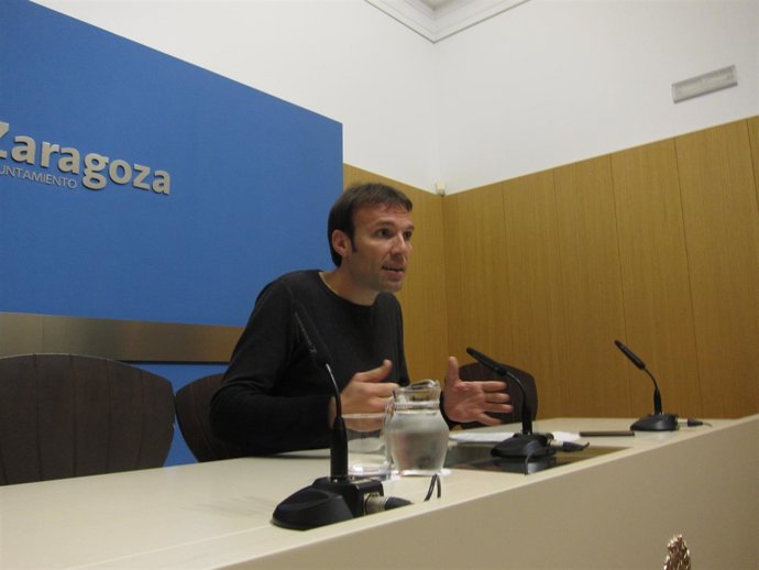 Pablo Muñoz, este miércoles en rueda de prensa en el Ayuntamiento