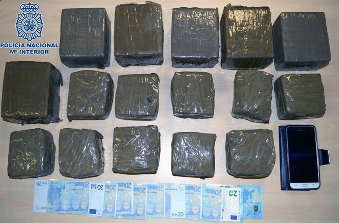 Detenido en Santiago con 11 kilos de hachís.