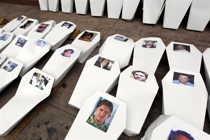 Protesta en homenaje a los periodistas asesinados en Honduras