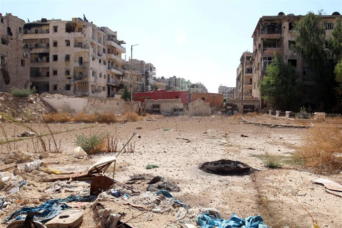 Vista de una de las zonas controladas por los rebeldes en Alepo