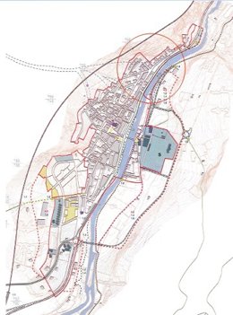 Plano de la zona Bossòst en la que se ubicará un nuevo hotel