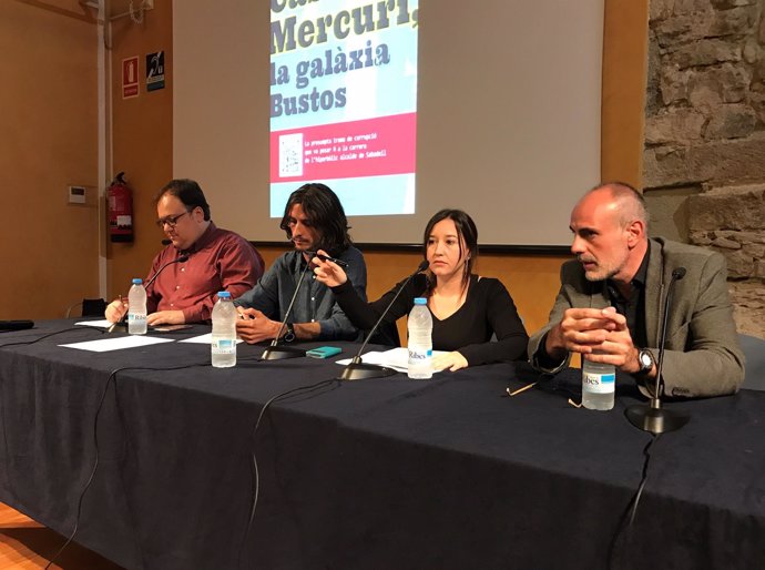 Ferran Casas, Roger Mateos, Sara González y Joan Ridao