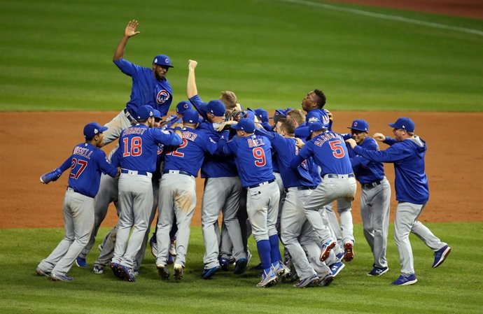 Los Cubs celebran su victoria