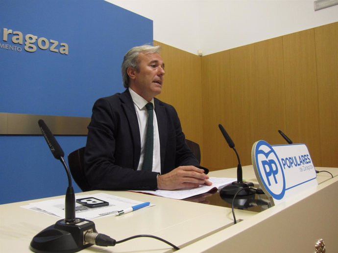 El portavoz del PP en el Ayuntamiento de Zaragoza, Jorge Azcón