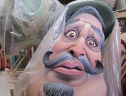 Imagen de uno de los talleres de la Ciudad del Artista Fallero de Valencia 