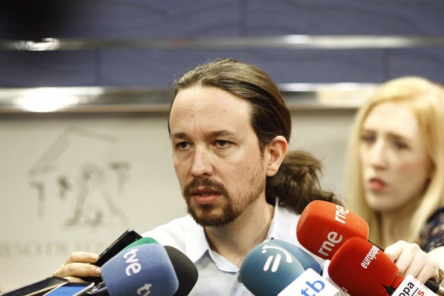 Rueda de prensa de Pablo Iglesias en el Congreso