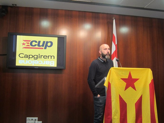 El edil de la CUP en Barcelona Jordi Garganté
