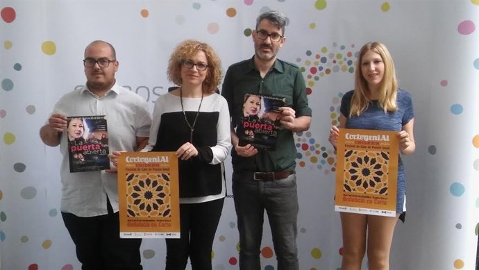 Ruz (izda.), durante la presentación de 'CortogeniAl'