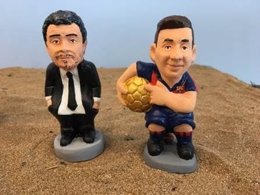 Luis Enrique y Messi, nuevos caganers