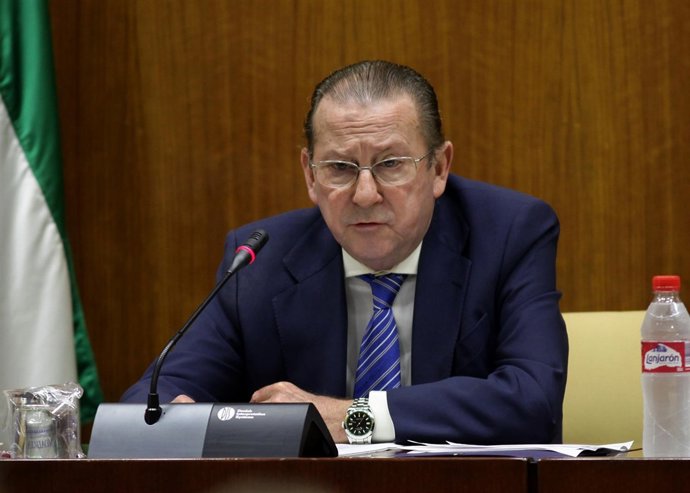 El consejero de Justicia e Interior, Emilio de Llera, en comisión parlamentaria