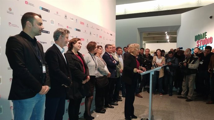 Carmena con los alcaldes del cambio