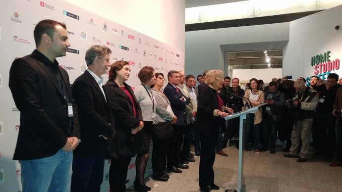 Carmena con los alcaldes del cambio