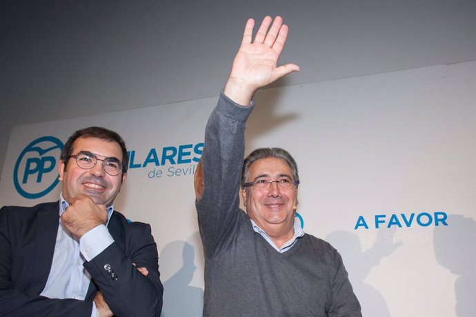 Juan Ignacio Zoido, en un acto del PP en Alcalá de Guadaíra