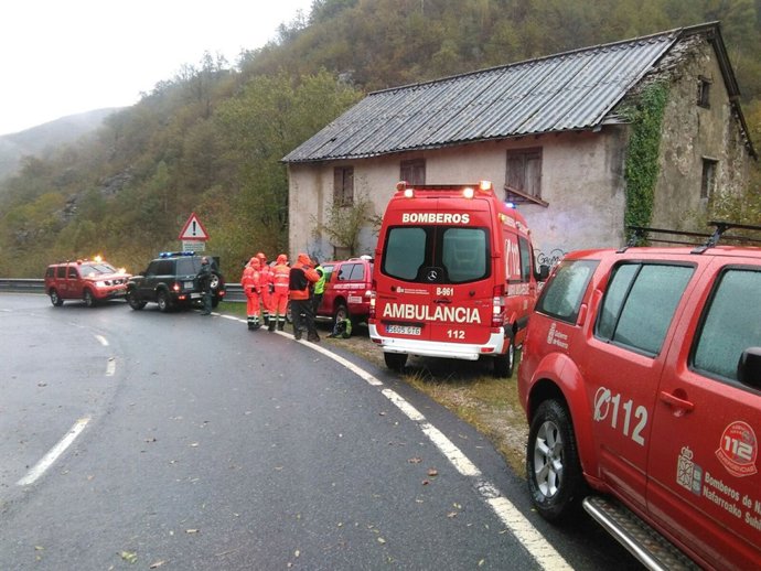 Equipo de rescate de la Policía Foral en Valcarlos