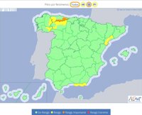 Aviso amarillo por nieve en la Montaña de Lugo y Ourense, según la AEMET