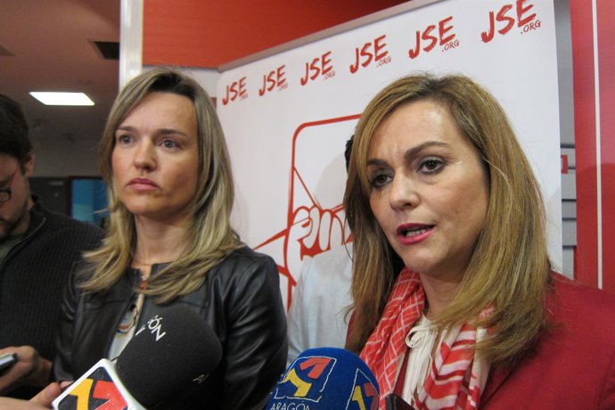 Pilar Alegría (PSOE-Aragón) y María Jesús Serrano.
