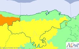 Mapa de alertas para este lunes