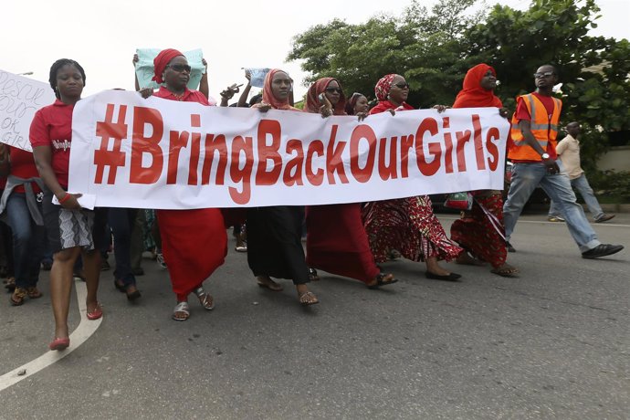 Manifestación por las niñas de Chibok