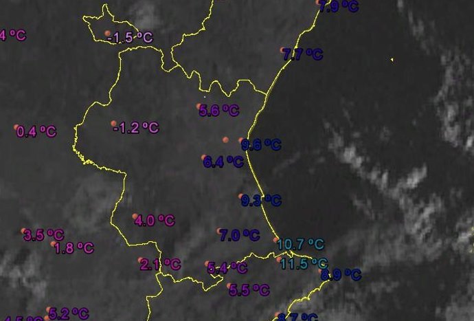 Mapa de temperaturas 