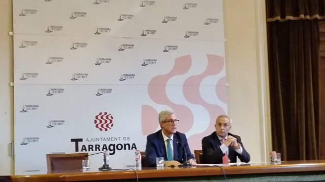 El alcalde de Tarragona Josep Fèlix Ballesteros y Alejandro Blanco (COE)