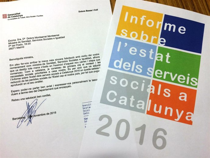 Carta de la consellera Bassa a la ministra Montserrat