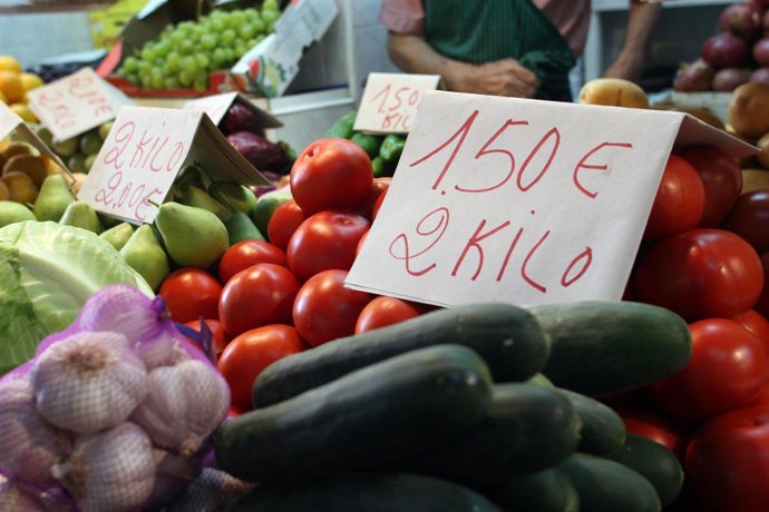 Mercado de frutas y verduras en Andalucía
