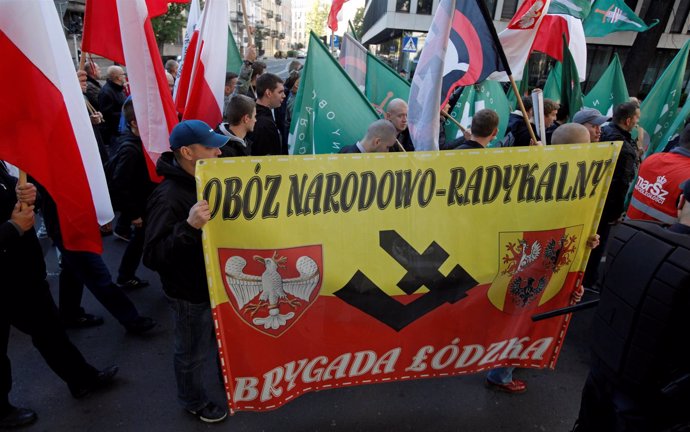 Manifestación de la ultraderecha polaca