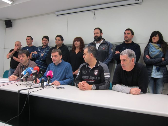 Rueda de prensa del comité de empresa de ZF-TRW de Landaben