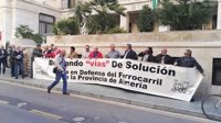 Mesa del Ferrocarril de Almería pide reunión "urgente" con de la Serna para hablar del AVE