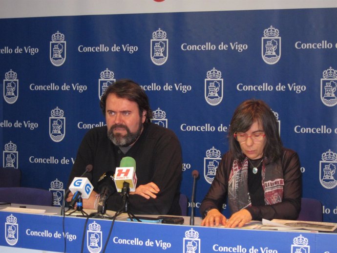 Rubén Pérez en rueda de prensa en Vigo.