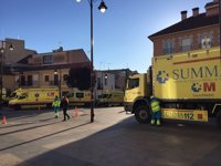 Trasladadas 30 personas a hospitales por inhalación de humo tras el incendio en una residencia, ninguna grave