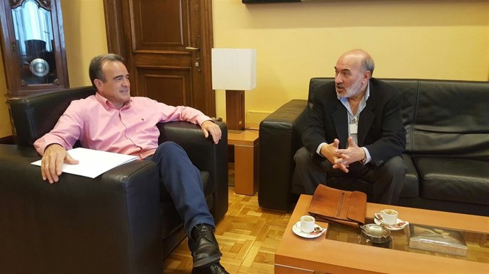 Sánchez Quero y Aranda, reunidos hoy en el despacho del presidente de la DPZ