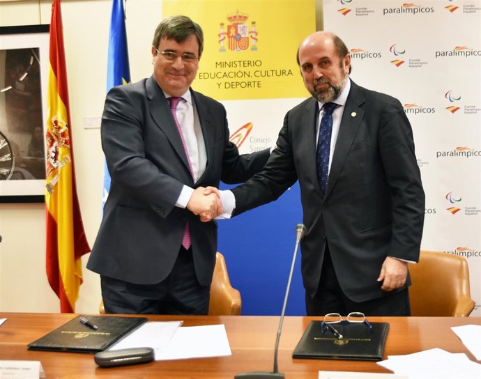 Miguel Cardenal y Miguel Sagarra, secretario general del CPE