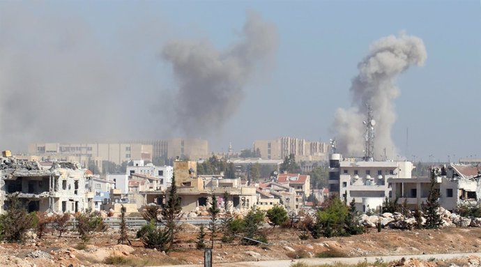 Ataques rebeldes sobre la zona gubernamental de Alepo