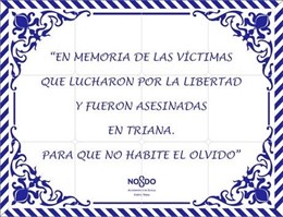 Placa instalada en Triana.