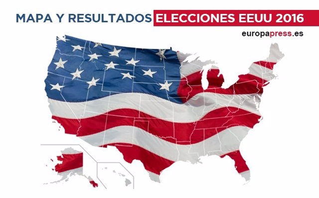 Mapa y resultados elecciones Estados Unidos 2016