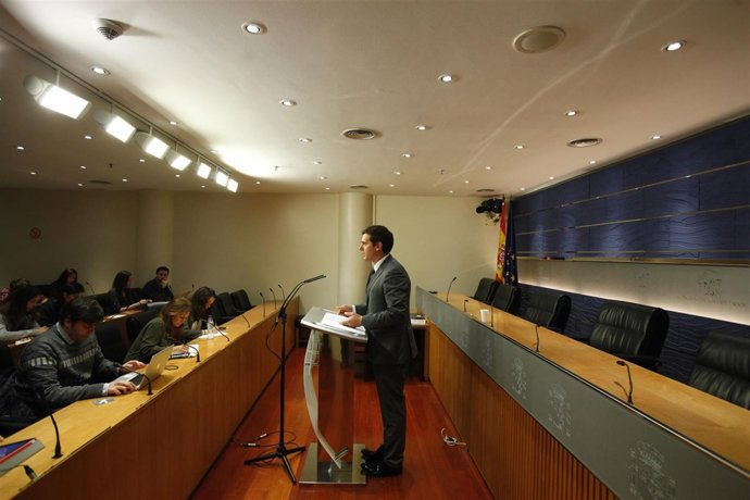 Rueda de prensa de Albert Rivera en el Congreso