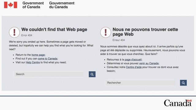 Colapso de la web de Inmigración canadiense.