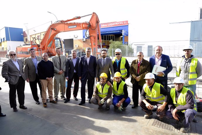 Francisco Pomares y Sergio Cubero en una visita a las obras.