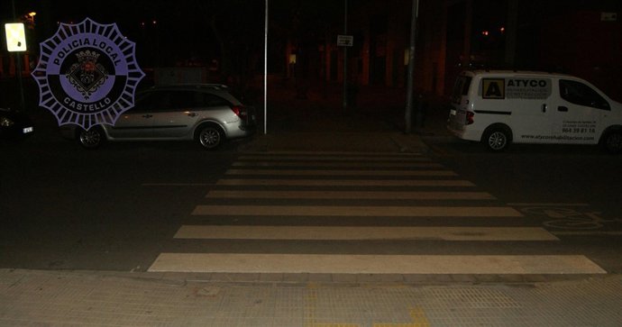 PASO DE PEATONES DONDE SE HA PRODUCIDO EL ATROPELLO