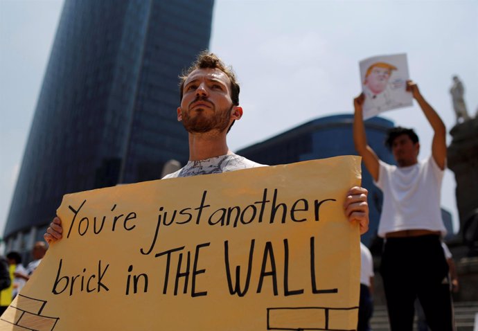 Protesta contra Donald Trump en México