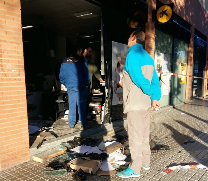 Una entidad bancaria de Mérida sufre un alunizaje