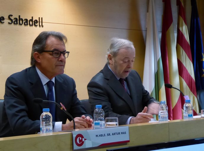 El expresidente de la Generalitat de Catalunya Artur Mas durante la conferencia